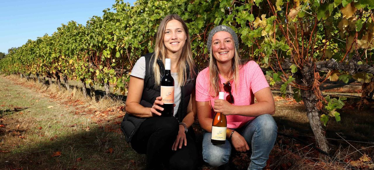 Two women at South by South West vineyard